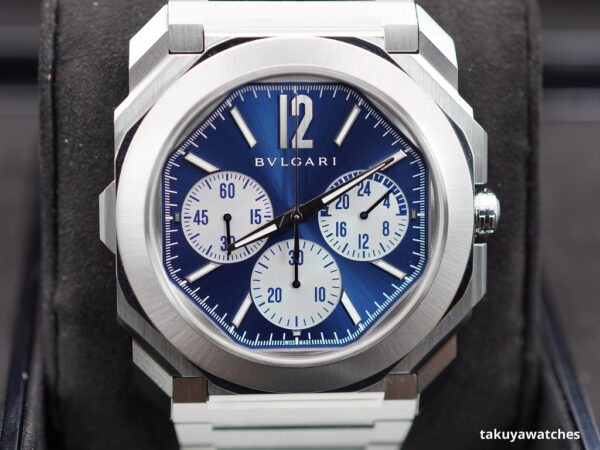 Bvlgari OCTO FINISSIMO CHRONOGRAPH GMT BLUE DIAL STAINLESS STEEL 2021 FULL SET