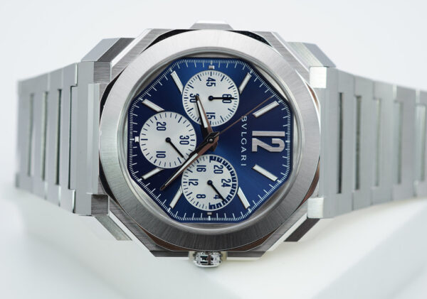 Bvlgari OCTO FINISSIMO CHRONOGRAPH GMT BLUE DIAL STAINLESS STEEL 2021 FULL SET - Image 9