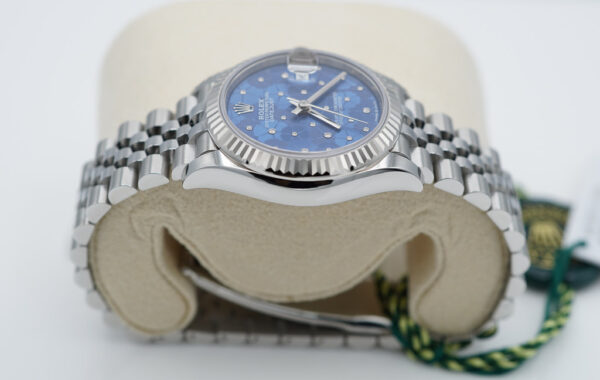 BRAND NEW Rolex 278274 DATEJUST 31 AZZURRO BLUE FLORAL MOTIF DIAMOND DIAL COMPLETE SET - Image 4