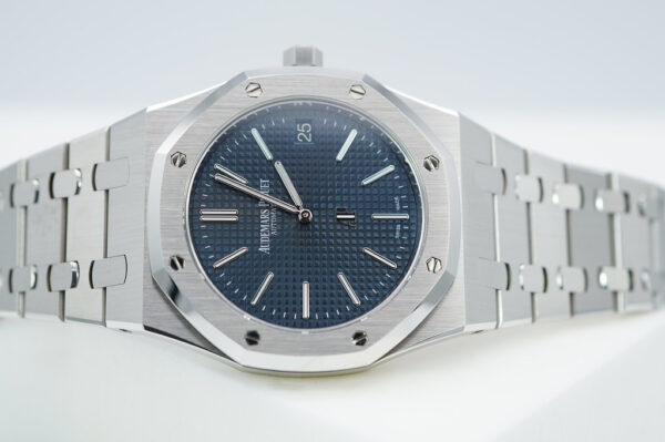 Audemars PIGUET ROYAL OAK JUMBO ULTRA THIN 15202ST BLUE DIAL 2021 FULL SET - Image 11