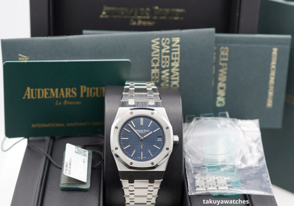 Audemars PIGUET ROYAL OAK JUMBO ULTRA THIN 15202ST BLUE DIAL 2021 FULL SET - Image 2