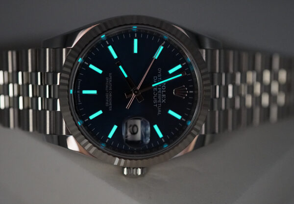 Rolex 126234 DATEJUST 36 FLUTED BEZEL BLUE DIAL JUBILEE BAND 2023 FULL SET - Image 11