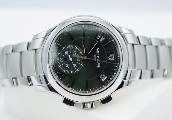 Patek PHILIPPE 5905 ANNUAL CALENDAR CHRONOGRAPH OLIVE GREEN DIAL FULL SET - Image 10