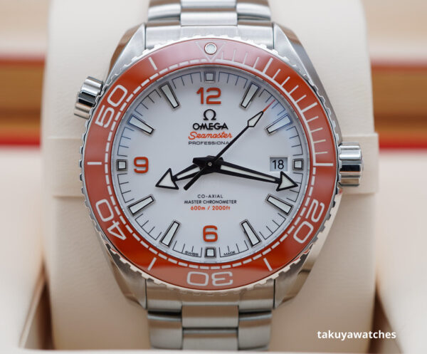 Omega SEAMASTER PLANET OCEAN 600M WHITE DIAL ORANGE BEZEL 2022 FULL SET