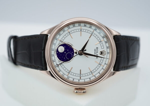 Rolex 50535 CELLINI MOONPHASE EVEROSE GOLD 39MM 2021 WARRANTY FULL SET - Image 9