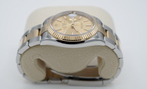 Rolex 126233 DATEJUST 36 YELLOW GOLD STEEL CHAMPAGNE DIAL OYSTER BAND 2023 FULL SET - Image 4