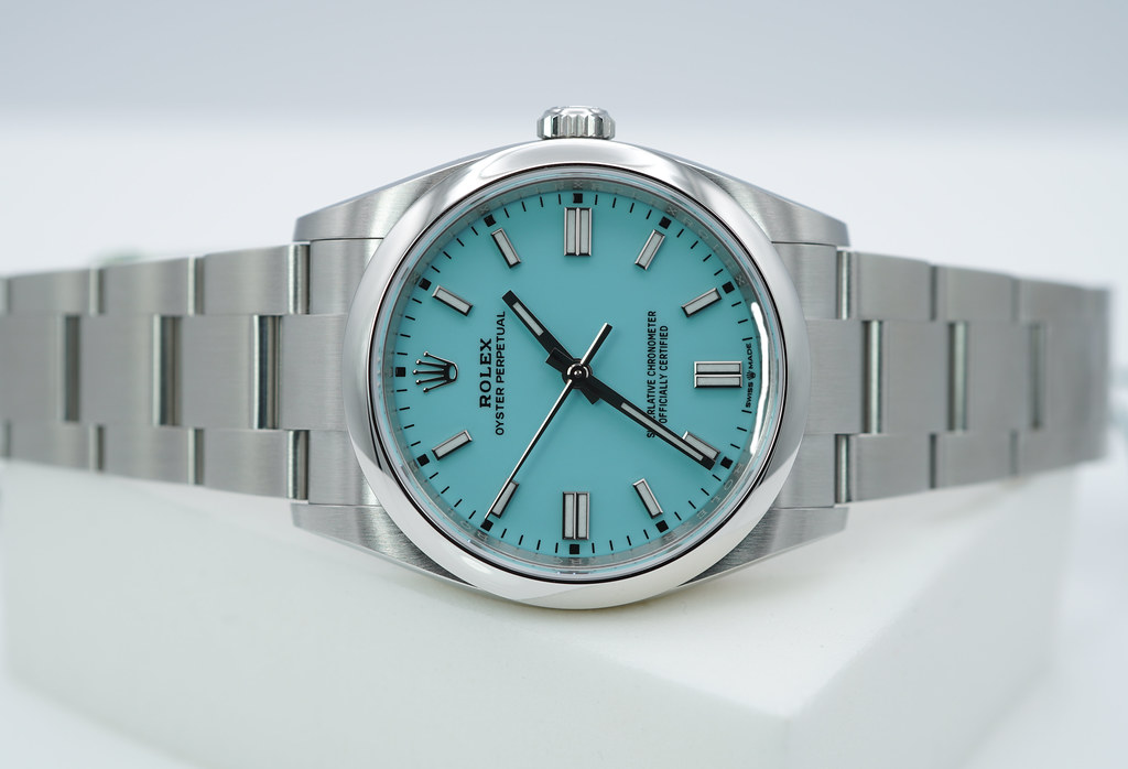 BRAND NEW Rolex 126000 OYSTER PERPETUAL 36 TURQUOISE BLUE DIAL 2023 ...