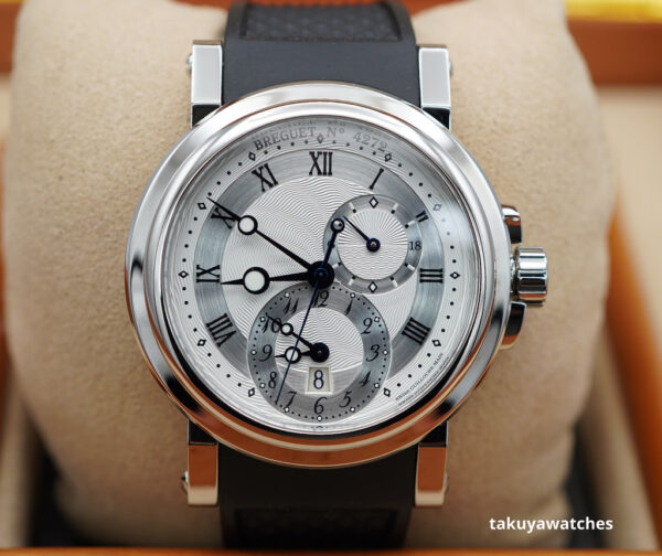 BREGUET MARINE GMT 5857 DUAL TIME STAINLESS STEEL 2023 WARRANTY FULL SET
