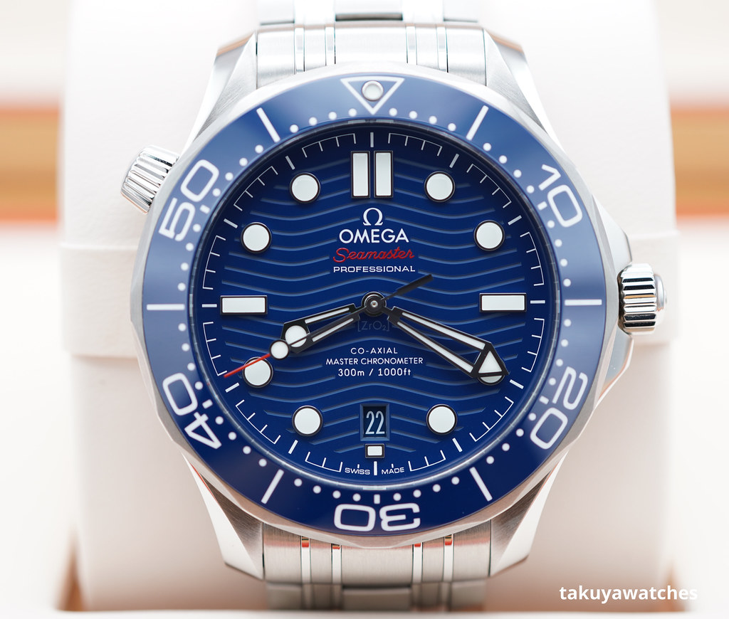 Omega seamaster blue wave dial on sale