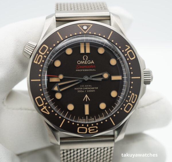 Omega SEAMASTER DIVER 300M 007 JAMES BOND TITANIUM MESH BRACELET 2022 FULL SET