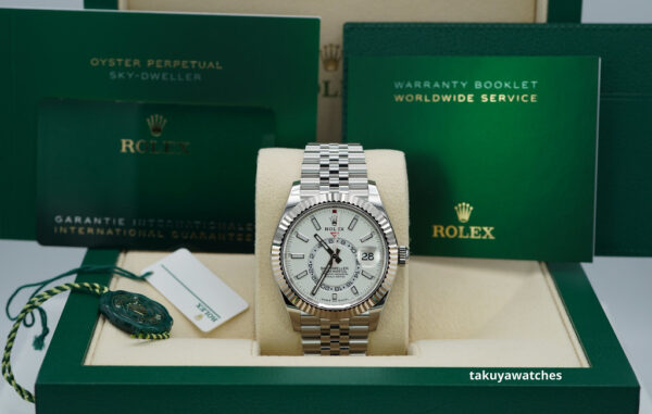 Rolex 336934 SKY-DWELLER WHITE DIAL JUBILEE BAND 2023 WARRANTY FULL SET - Image 2