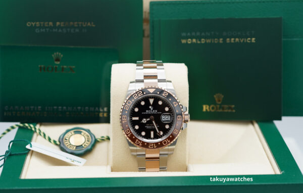 Rolex 126711CHNR GMT MASTER 2 ROSE GOLD STEEL ROOTBEER 2021 WARRANTY FULL SET - Image 2