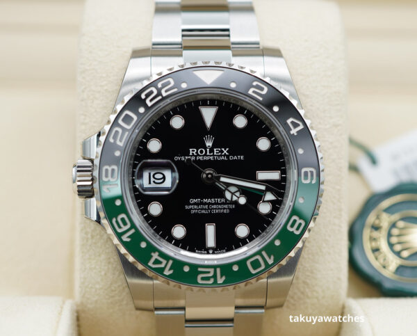 BRAND NEW Rolex 126720VTNR GMT MASTER 2 LEFTY SPRITE GREEN BLACK BEZEL 2023 FULL SET