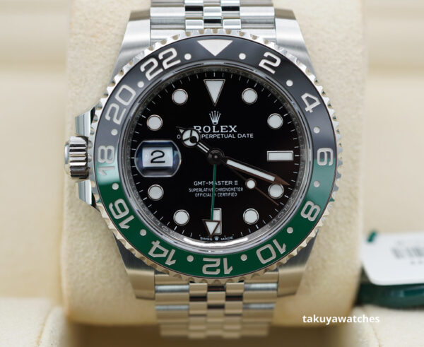 Rolex 126720VTNR GMT MASTER 2 LEFTY BLACK GREEN SPRITE JUBILEE BAND 2023 FULL SET