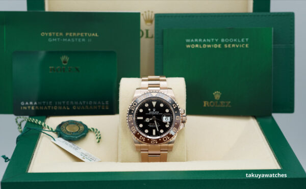 Rolex 126715CHNR GMT MASTER II 18K ROSE GOLD ROOTBEER CERAMIC 2021 FULL SET - Image 2