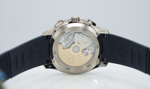 NEW Patek PHILIPPE 5968G AQUANAUT CHRONOGRAPH 18K WHITE GOLD BLUE DIAL FULL SET - Image 8