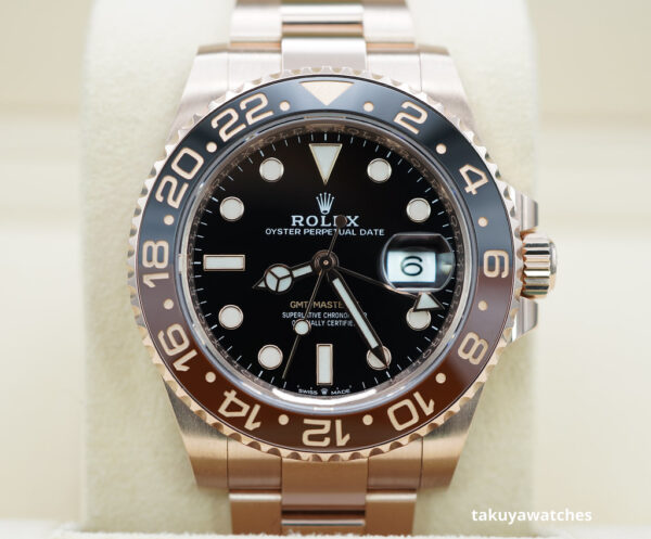 Rolex 126715CHNR GMT MASTER II 18K ROSE GOLD ROOTBEER CERAMIC 2021 FULL SET