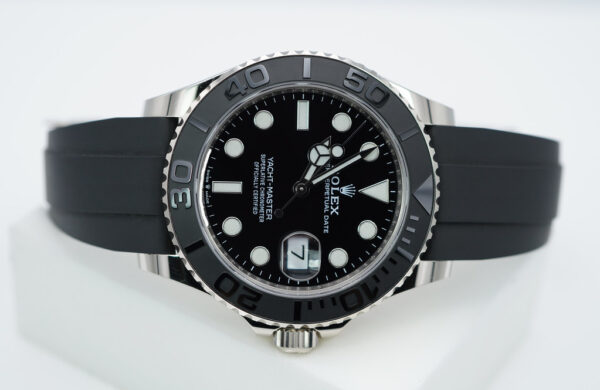 Rolex 226659 YACHTMASTER 18K WHITE GOLD OYSTERFLEX 42MM 2022 WARRANTY FULL SET - Image 9