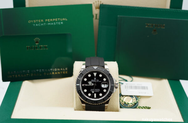 Rolex 226659 YACHTMASTER 18K WHITE GOLD OYSTERFLEX 42MM 2022 WARRANTY FULL SET - Image 2