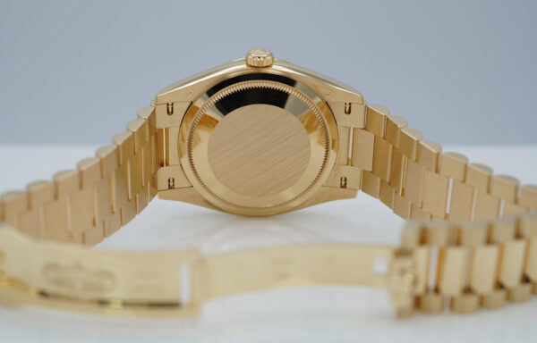 Rolex 128238 DAY DATE 36 YELLOW GOLD WHITE INDEX DIAL 2023 WARRANTY FULL SET - Image 8