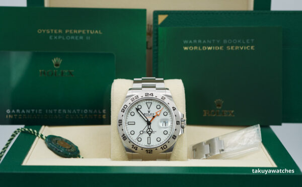 Rolex 226570 EXPLORER 2 POLAR WHITE DIAL NEW MODEL 2021 WARRANTY FULL SET - Image 2