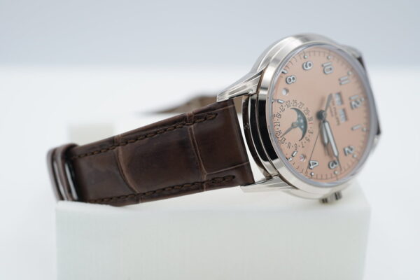 Patek PHILIPPE 5320G PERPETUAL CALENDAR 18K WHITE GOLD SALMON DIAL 2023 FULL SET - Image 5