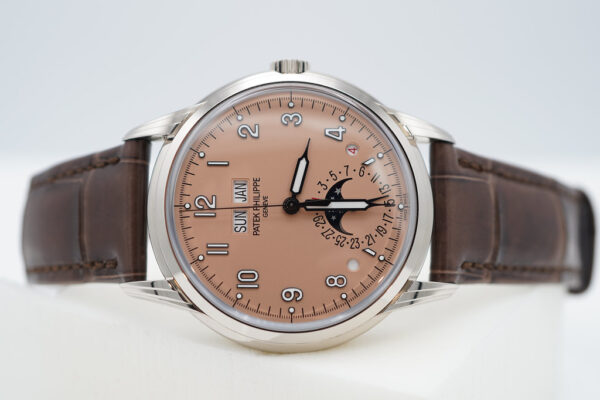 Patek PHILIPPE 5320G PERPETUAL CALENDAR 18K WHITE GOLD SALMON DIAL 2023 FULL SET - Image 10