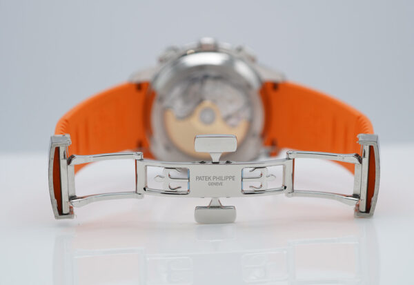 Patek PHILIPPE 5968A AQUANAUT CHRONOGRAPH BLACK ORANGE DIAL 42MM 2023 FULL SET - Image 8