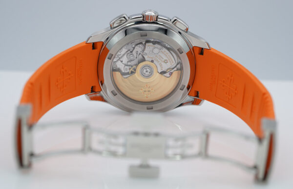 Patek PHILIPPE 5968A AQUANAUT CHRONOGRAPH BLACK ORANGE DIAL 42MM 2023 FULL SET - Image 9