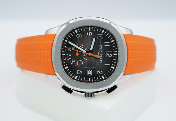 Patek PHILIPPE 5968A AQUANAUT CHRONOGRAPH BLACK ORANGE DIAL 42MM 2023 FULL SET - Image 10