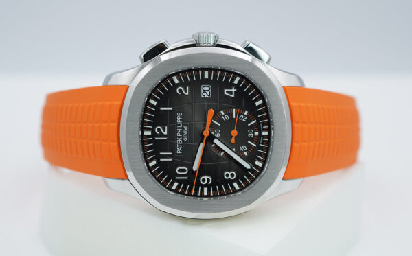 Patek PHILIPPE 5968A AQUANAUT CHRONOGRAPH BLACK ORANGE DIAL 42MM 2023 FULL SET - Image 11
