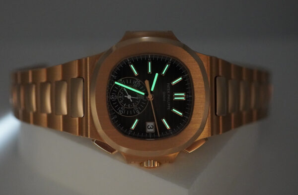 NEW Patek PHILIPPE 5980/1R NAUTILUS CHRONOGRAPH 18K ROSE GOLD 2021 FULL SET - Image 12