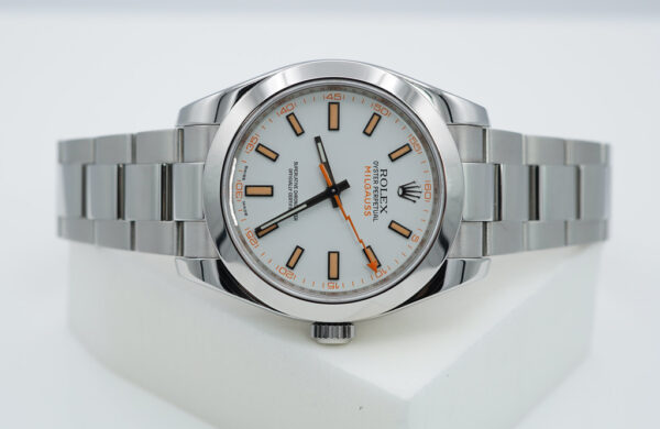 Rolex 116400 MILGAUSS STAINLESS STEEL WHITE DIAL FULL SET - Image 9