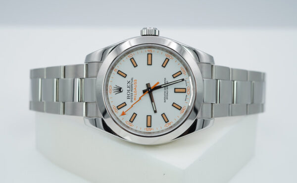 Rolex 116400 MILGAUSS STAINLESS STEEL WHITE DIAL FULL SET - Image 10
