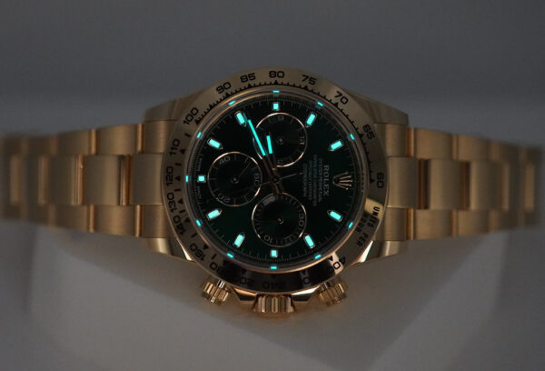 Rolex 116508 DAYTONA 18K YELLOW GOLD GREEN DIAL JOHN MAYER 2022 COMPLETE SET - Image 11
