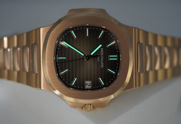 Patek PHILIPPE NAUTILUS 5711/1R 18K ROSE GOLD BROWN DIAL 2018 FULL SET - Image 11
