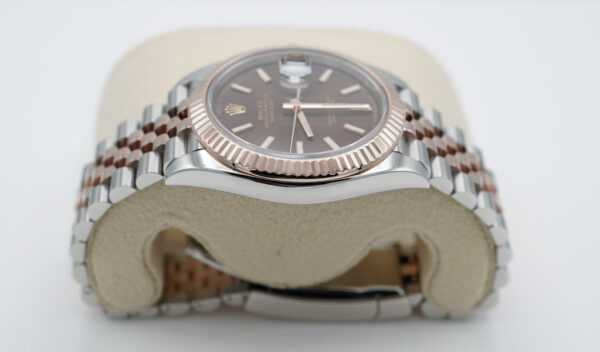 Rolex 126331 DATEJUST 41 18K ROSE GOLD STEEL CHOCOLATE DIAL JUBILEE BAND FULL SET - Image 4