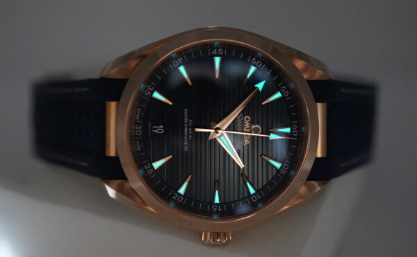 Omega SEAMASTER AQUA TERRA 18K ROSE GOLD BLUE DIAL 2021 WARRANTY FULL SET - Image 11