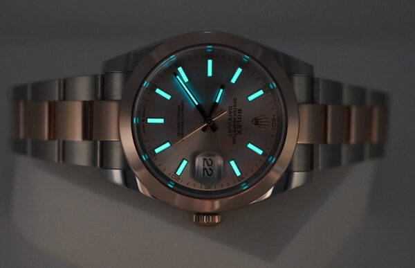 Rolex 126301 DATEJUST 41 ROSE GOLD STEEL SUNDUST DIAL 2023 WARRANTY FULL SET - Image 11