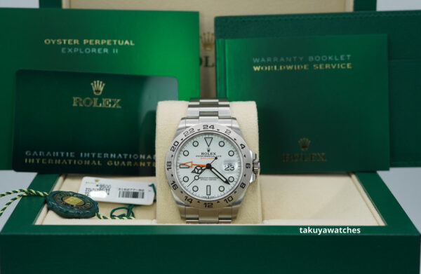 Rolex 226570 EXPLORER 2 POLAR WHITE DIAL NEW MODEL 2022 WARRANTY FULL SET - Image 2