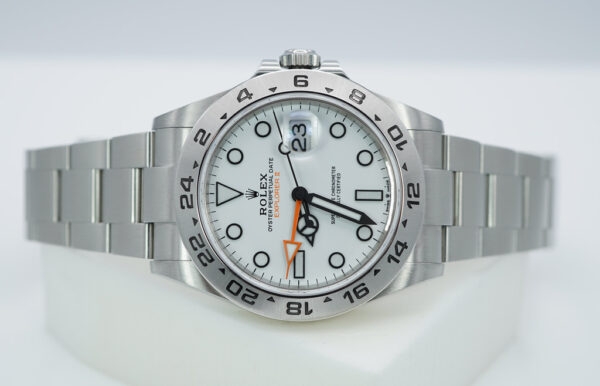 Rolex 226570 EXPLORER 2 POLAR WHITE DIAL NEW MODEL 2022 WARRANTY FULL SET - Image 10