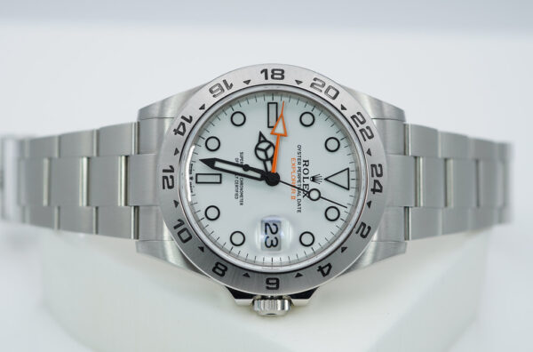 Rolex 226570 EXPLORER 2 POLAR WHITE DIAL NEW MODEL 2022 WARRANTY FULL SET - Image 9