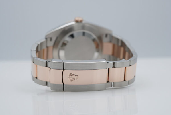 Rolex 126301 DATEJUST 41 ROSE GOLD STEEL SUNDUST DIAL 2023 WARRANTY FULL SET - Image 7