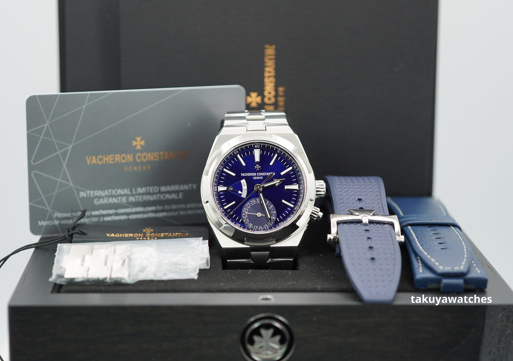 Vacheron CONSTANTIN OVERSEAS DUAL TIME 7900V BLUE DIAL 2023 WARRANTY ...