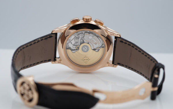 Patek PHILIPPE 5905R ROSE GOLD ANNUAL CALENDAR CHRONOGRAPH BROWN DIAL FULL SET - Image 8