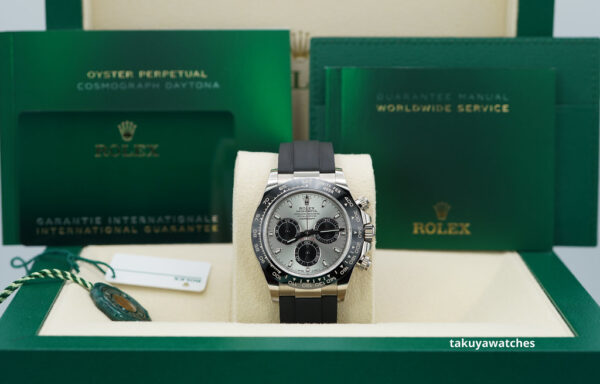 Rolex 116519LN DAYTONA 18K WHITE GOLD OYSTERFLEX STEEL DIAL 2022 COMPLETE SET - Image 2