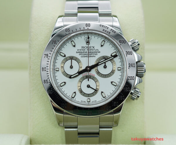 Rolex 116520 DAYTONA STAINLESS STEEL WHITE DIAL RSC SERVICED COMPLETE SET