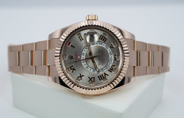 Rolex 326935 SKY-DWELLER 18K ROSE GOLD SUNDUST ROMAN DIAL 2015 BOX PAPERS - Image 10