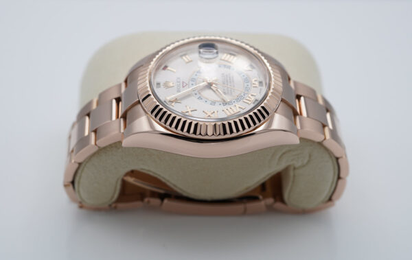 Rolex 326935 SKY-DWELLER 18K ROSE GOLD SUNDUST ROMAN DIAL 2015 BOX PAPERS - Image 4