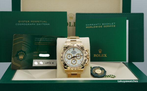 BRAND NEW Rolex 126508 DAYTONA 18K YELLOW GOLD WHITE DIAL NEW MODEL 2024 FULL SET - Image 2